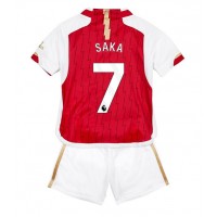 Arsenal Bukayo Saka #7 Heimtrikotsatz Kinder 2023-24 Kurzarm (+ Kurze Hosen)